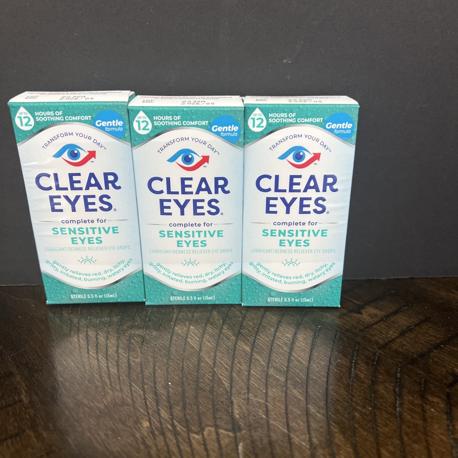 3x CLEAR EYES Complete Sensitive Eyes Gentle Formula & FAST FREE SHIP Exp 5/26