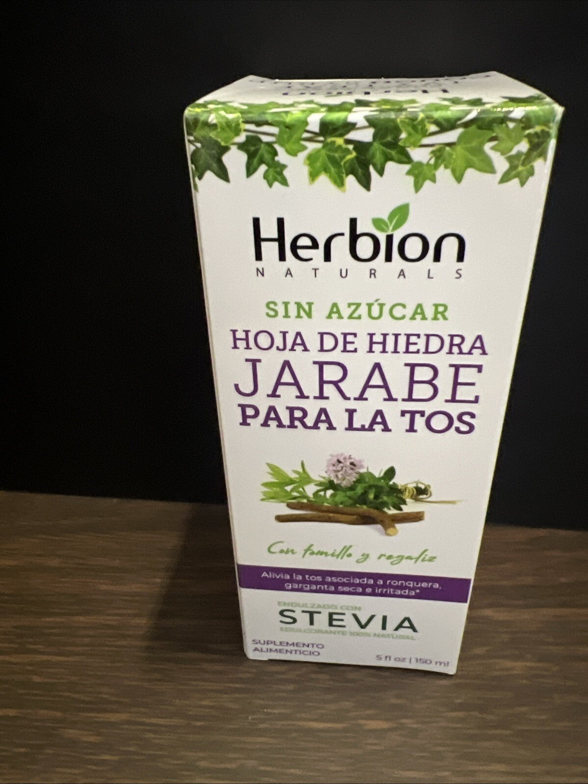 Herbion Ivy Leaf Cough Syrup w/ Thyme & Licorice 5 fl oz (150ml) Sugar Free
