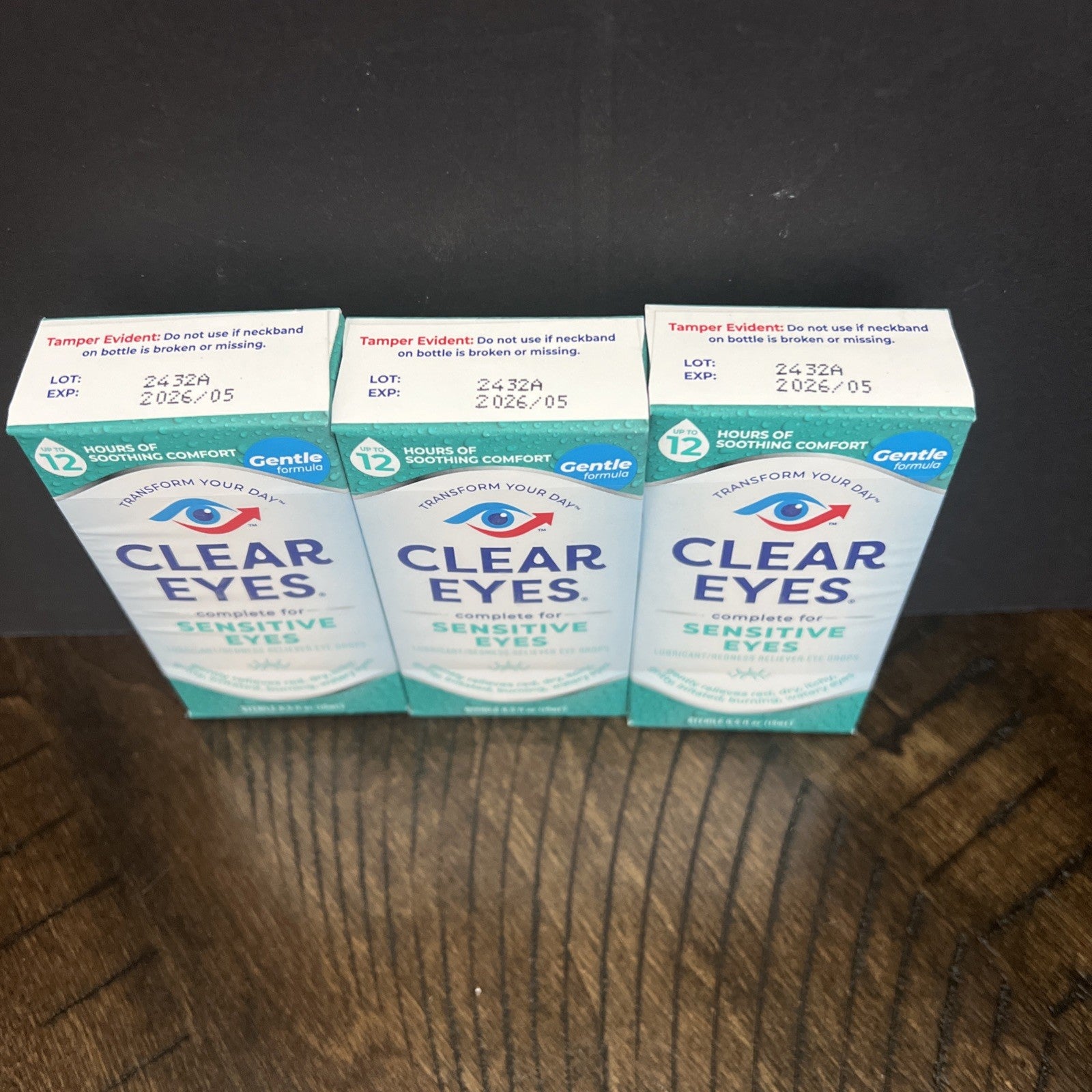 3x CLEAR EYES Complete Sensitive Eyes Gentle Formula & FAST FREE SHIP Exp 5/26