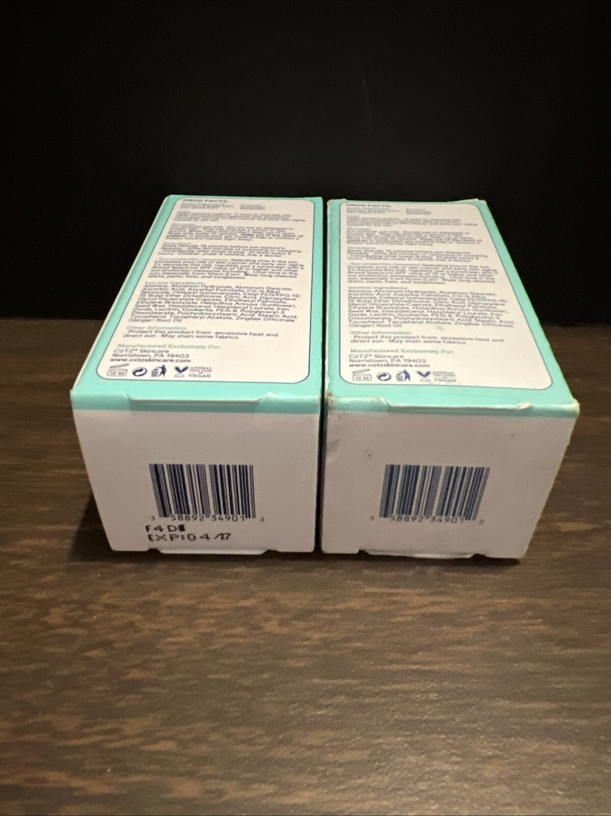COTZ Mineral Sun Stick Tinted Sheer Sunscreen SPF 45 1oz - Lot of 2