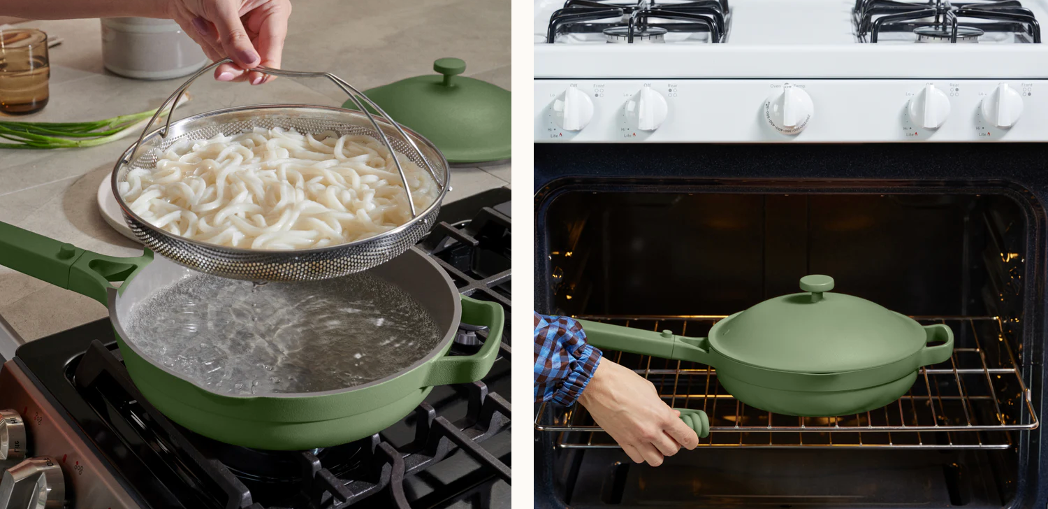 Our Place Always Pan 2.0 10.5” SAGE Nonstick Pan w Lid, Spatula, Basket
