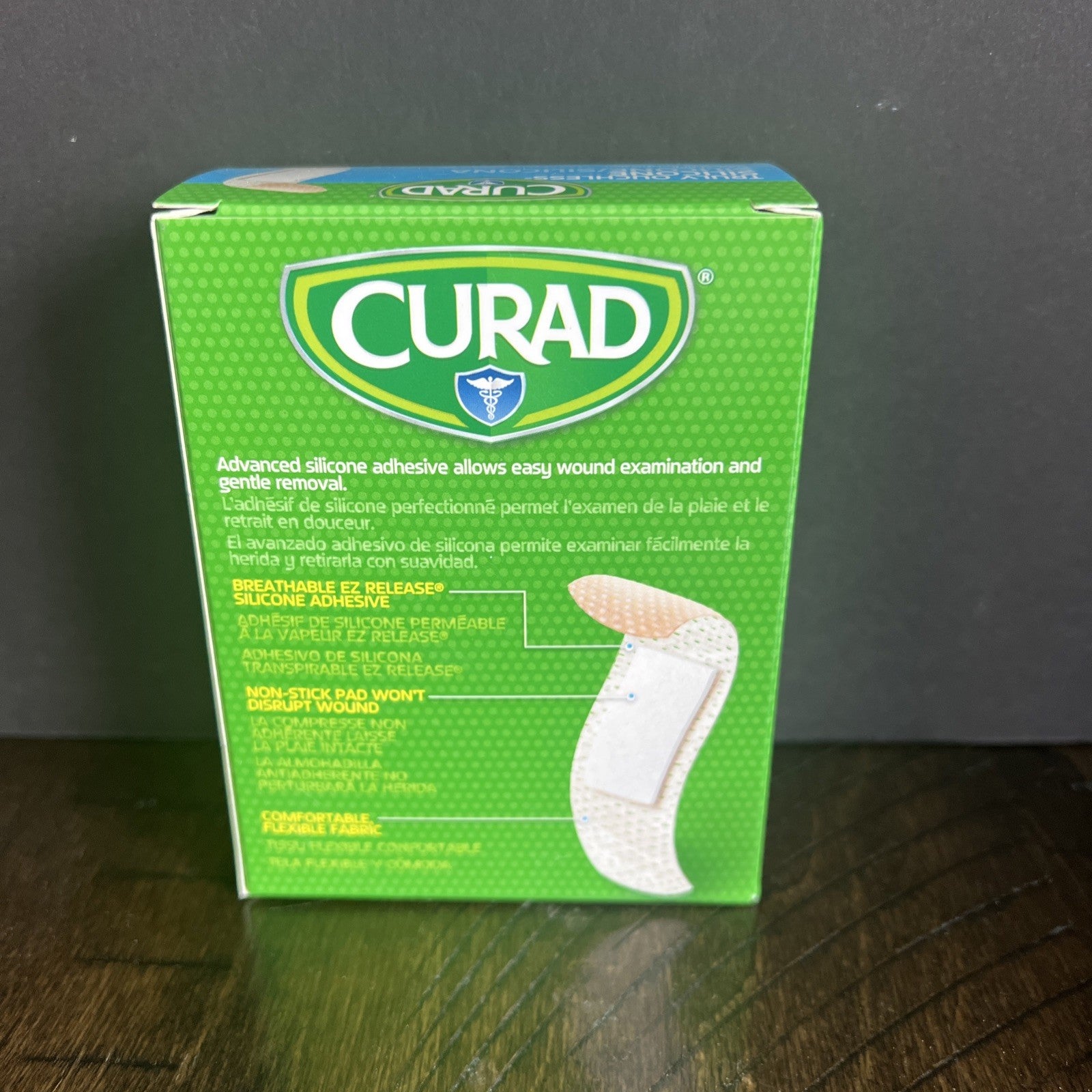 CURAD Truly Ouchless Silicone Adhesive Bandages, Fabric, 3/4" x 3", 50 Count