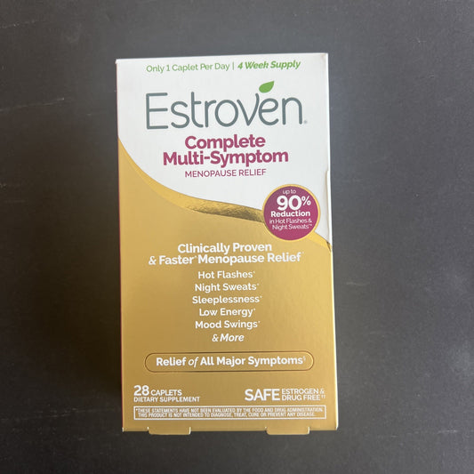 Estroven Complete Menopause Relief 28 Vegetarian Caplets Exp 4/26