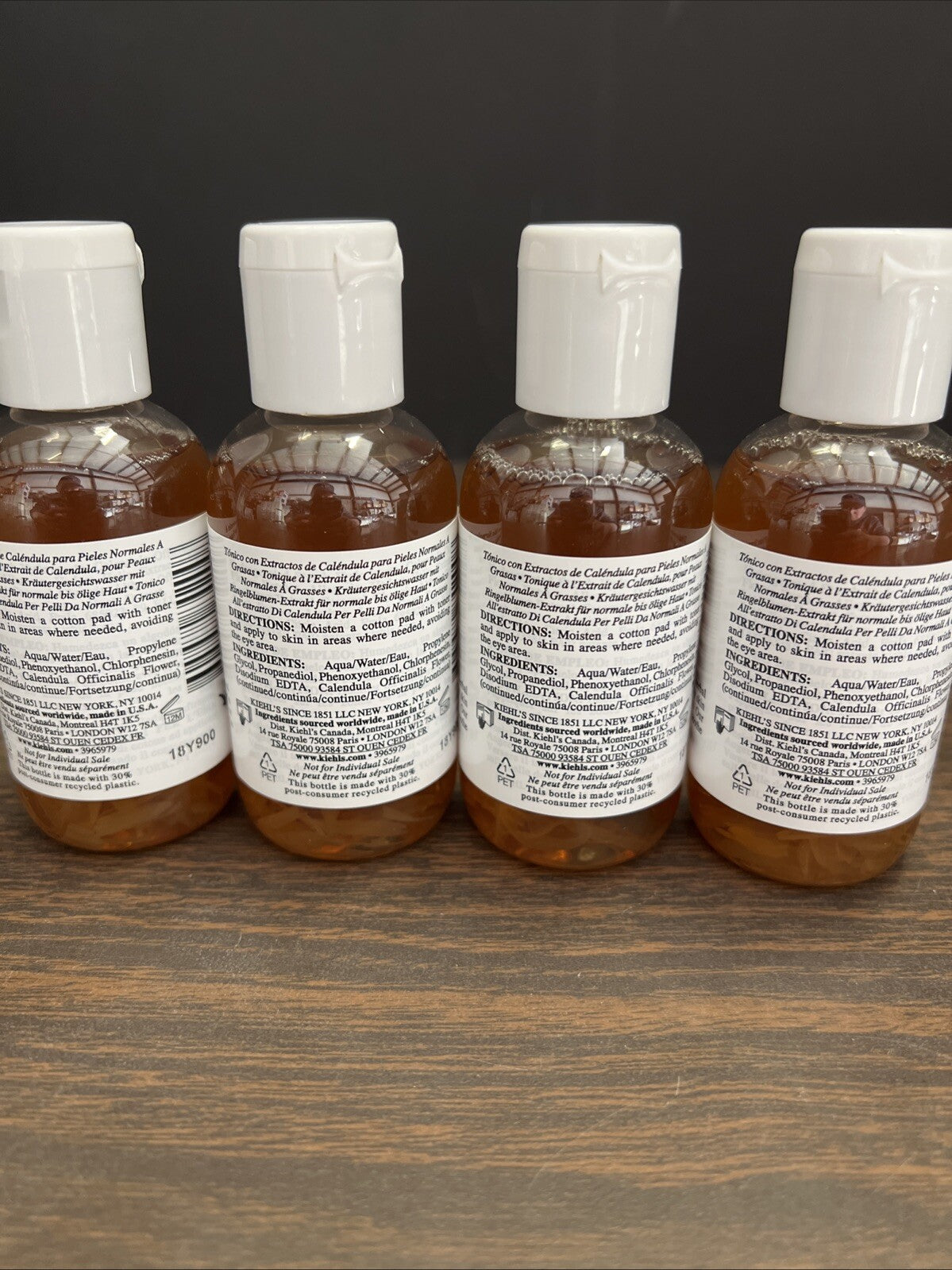 Kiehl's Calendula Herbal-Extract Toner Alcohol-Free  2.5fl Oz-75ml 4pk (10oz)