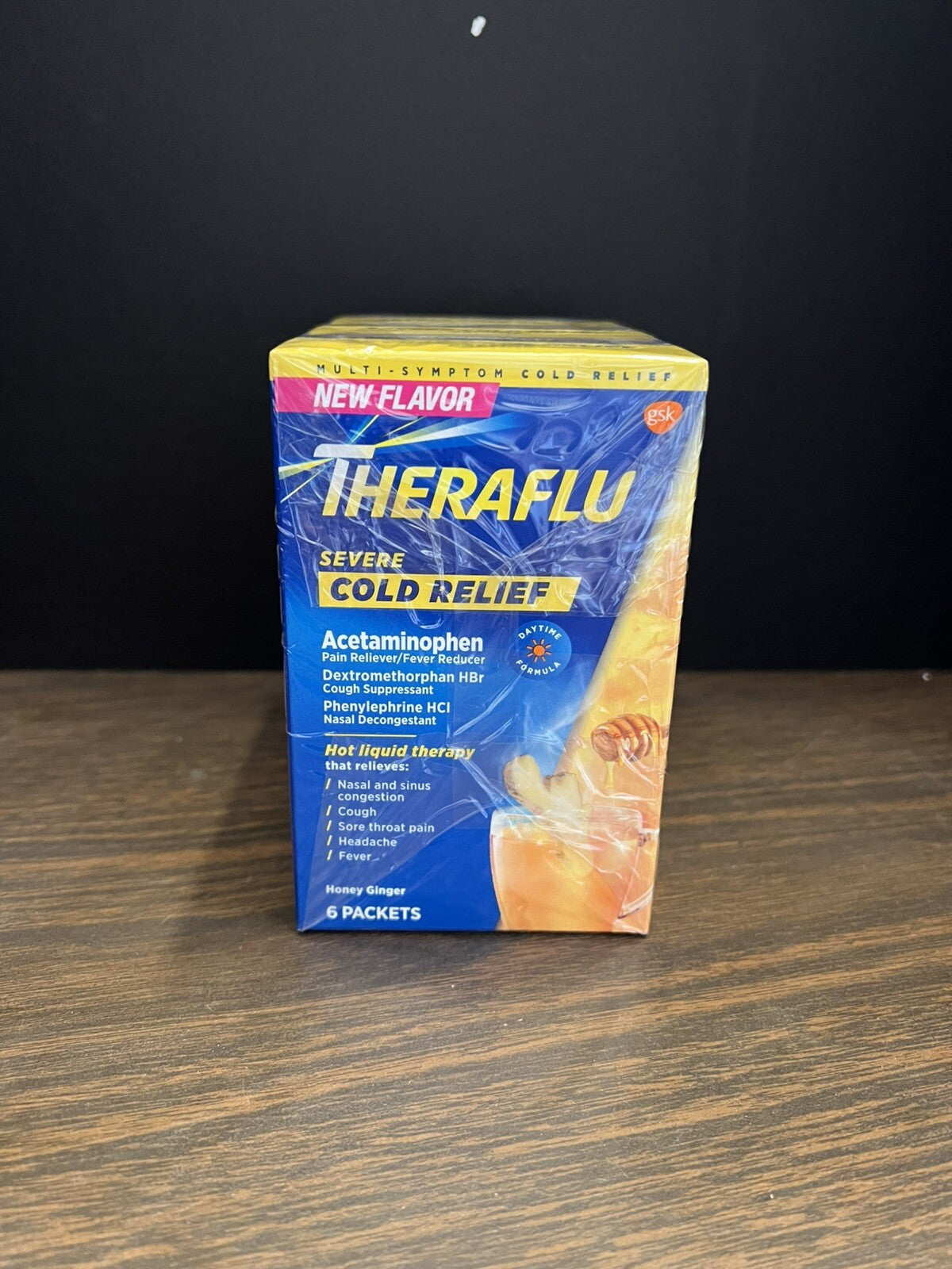 3PK Theraflu Cold Relief ~ 6 Packets Each ~ Honey Ginger ~EXP 12/25