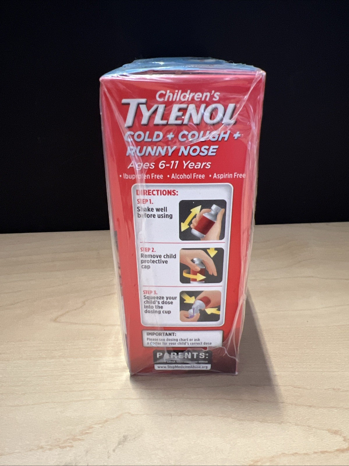 3pk Tylenol Children's Grape Cold & Cough Relief Oral Suspension 4oz EXP 2/26