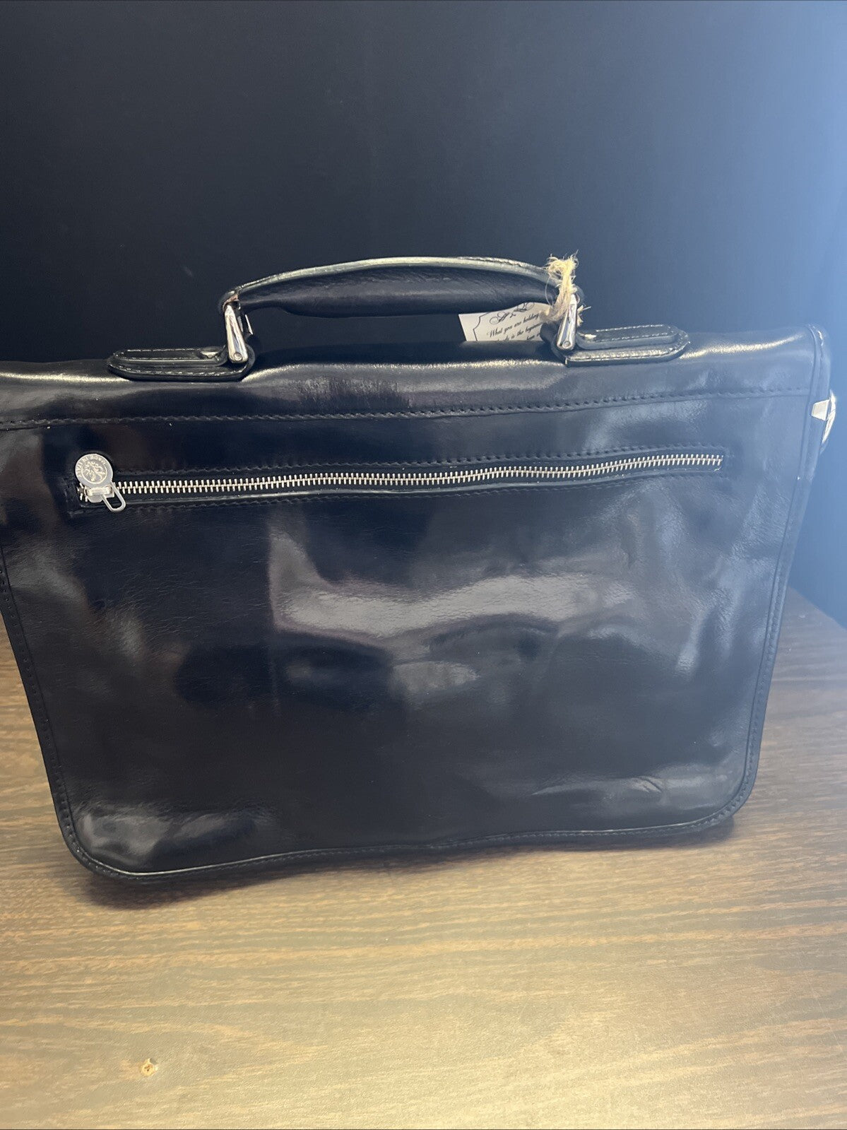Made In Italy Time Resistance Leather Messenger Bag Laptop Briefcase
