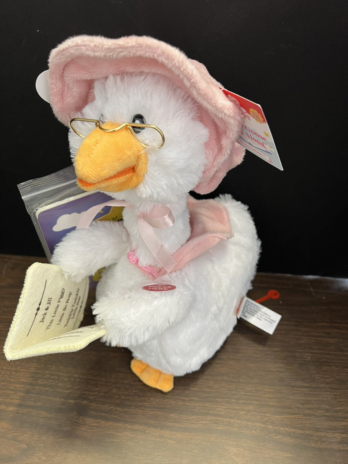 Cuddle Barn Mother Goose Animated Stuffed Animal Reads Nursery Rhymes, 14”+story