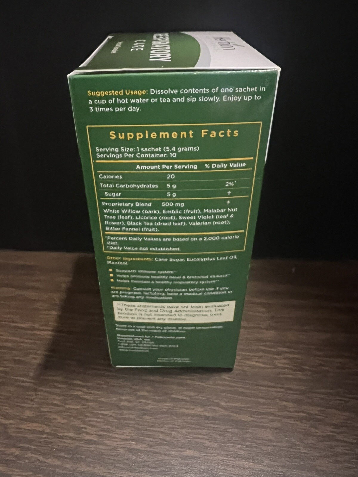 Herbion Respiratory Care Herbal Granules  10 pckts Exp 9/26