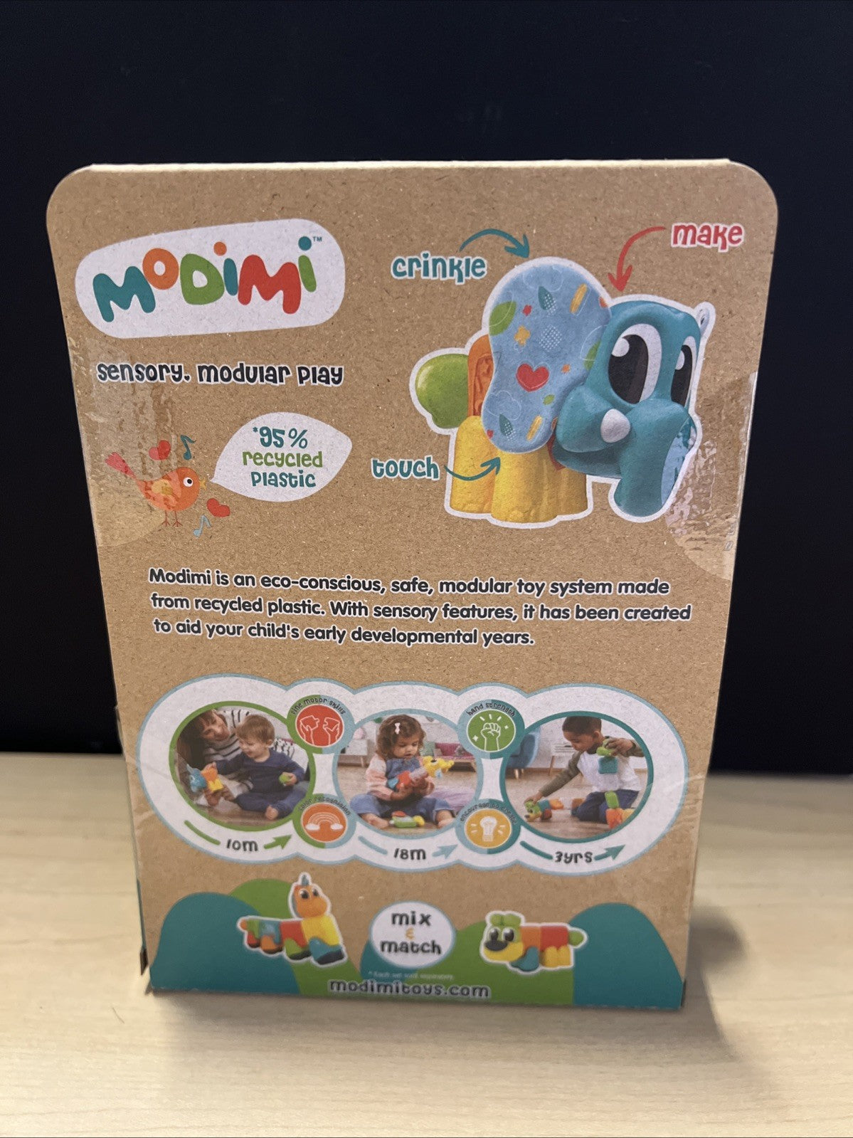 Modimi Elephant Small - Interactive Multi-Sensory Baby Toys, Modular Play Sys...