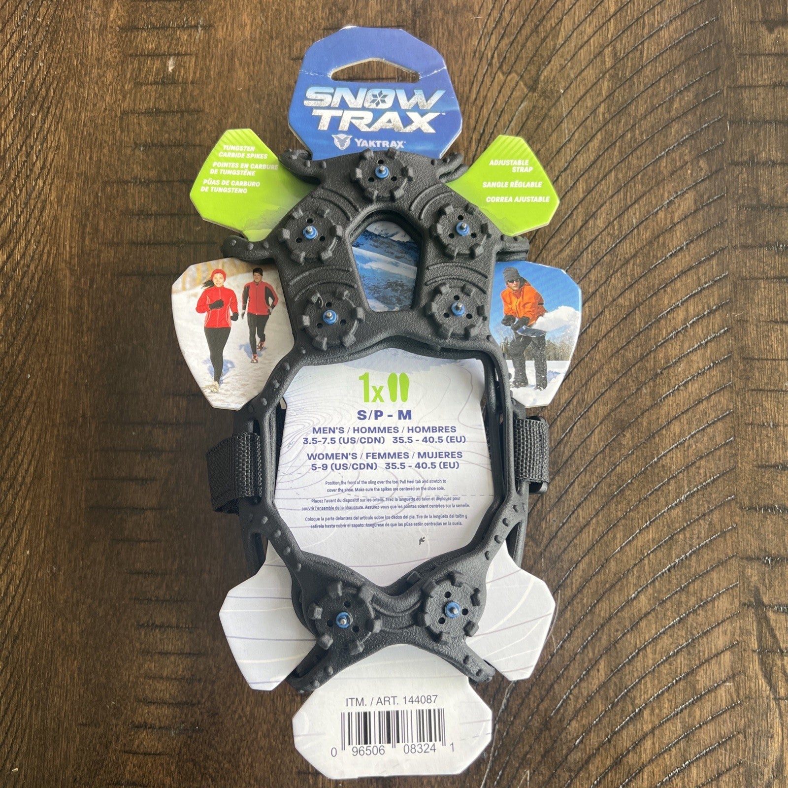 YakTrax Snow Trax S-M Mens 3.5-7.5 Womens 5-9, Improved Traction Ice & Snow NEW