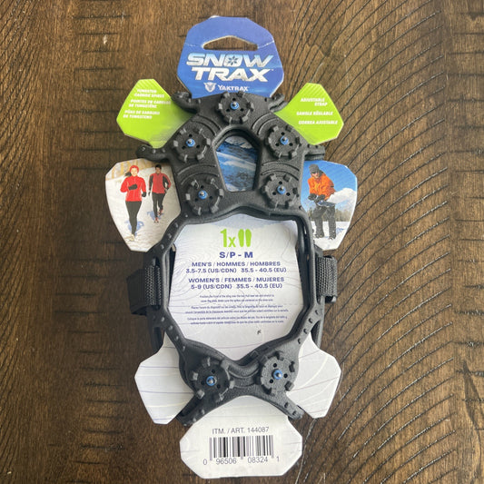 YakTrax Snow Trax S-M Mens 3.5-7.5 Womens 5-9, Improved Traction Ice & Snow NEW