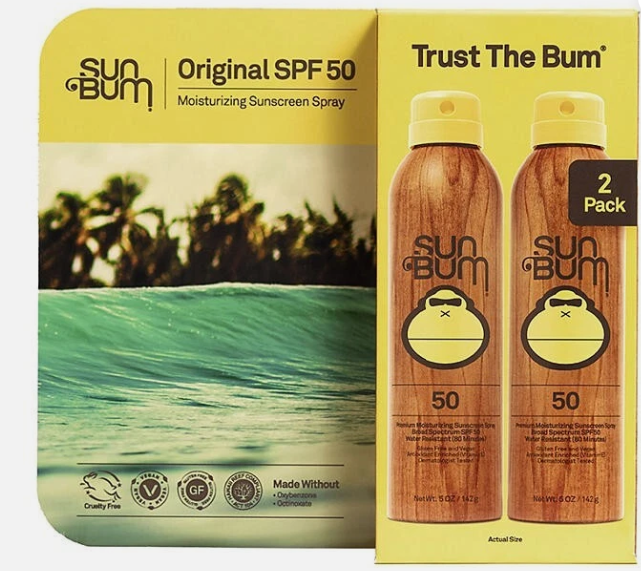 2 PK Sun Bum SPF 50 Sunscreen Spray 5 Oz Each EXP 11/26