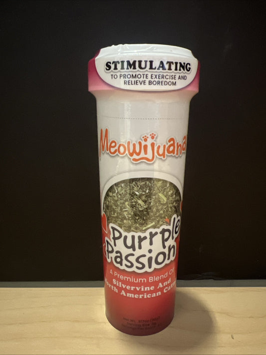 Meowijuana Purrple Passion - Premium Silvervine and Catnip Blend