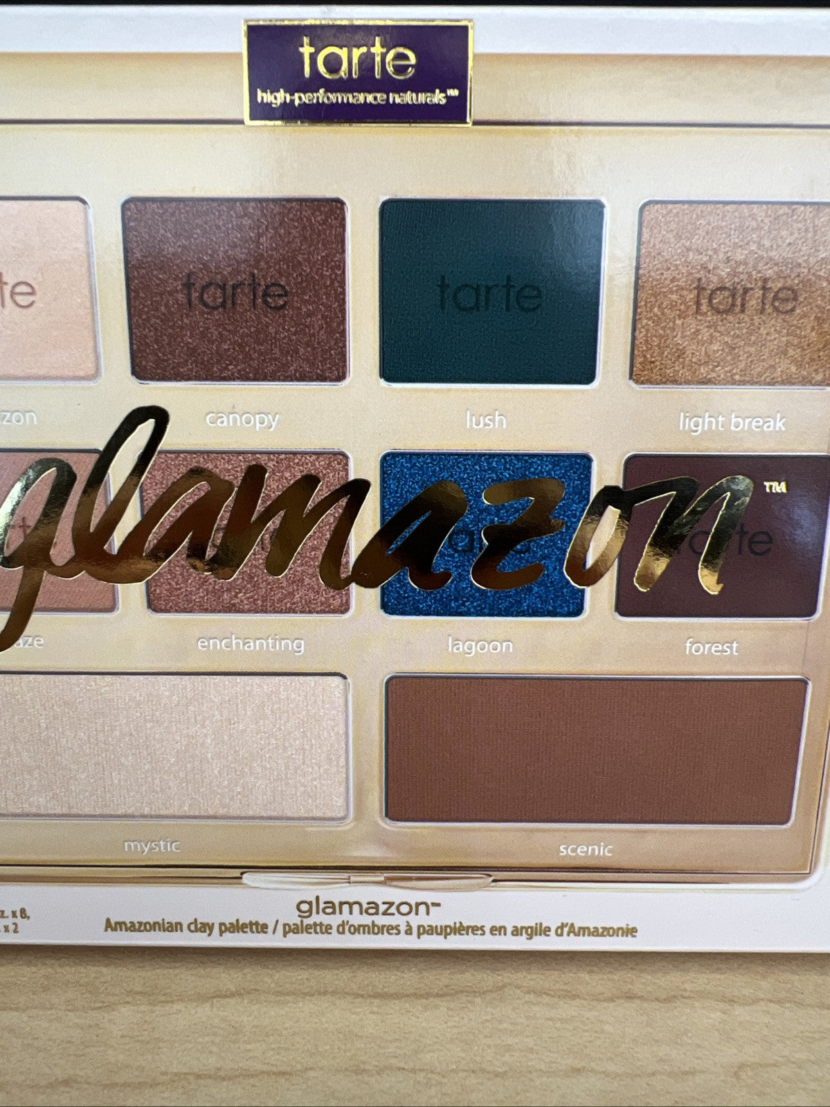 Tarte Glamazon Amazonian Clay Eyeshadow Palette, 10 Shades, With Brush