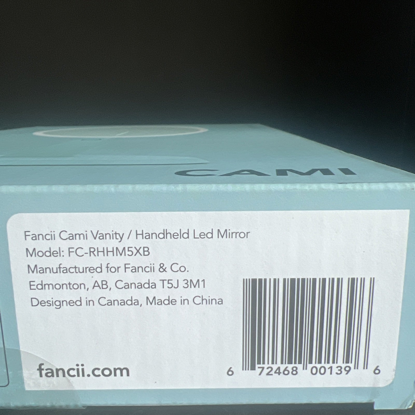 Fancii Cami Vanity / Handheld LED Mirror (New Sealed) Teal