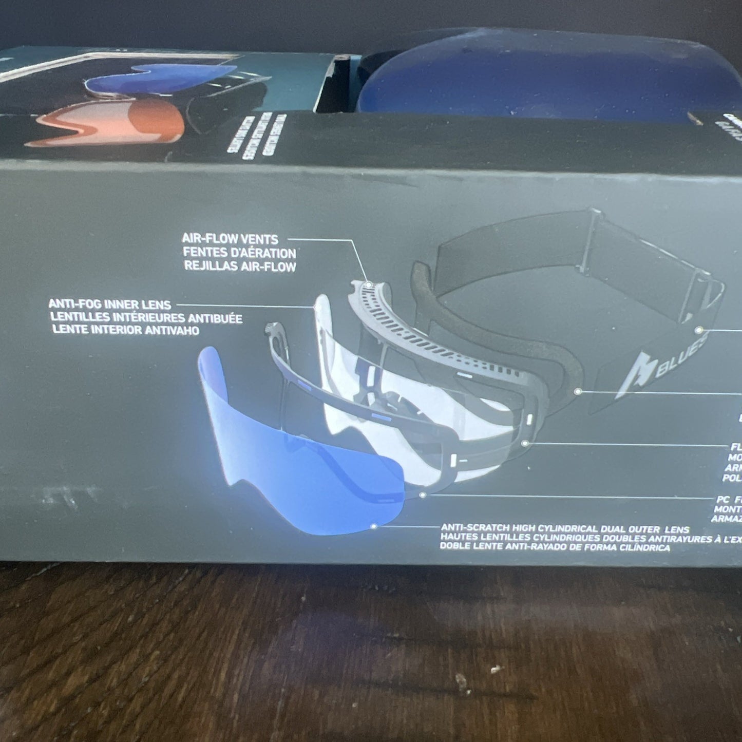 BLUESKY Adult Snow Goggles w/ Magnetic Quick Change Lens System, 2 Lenses, NIB