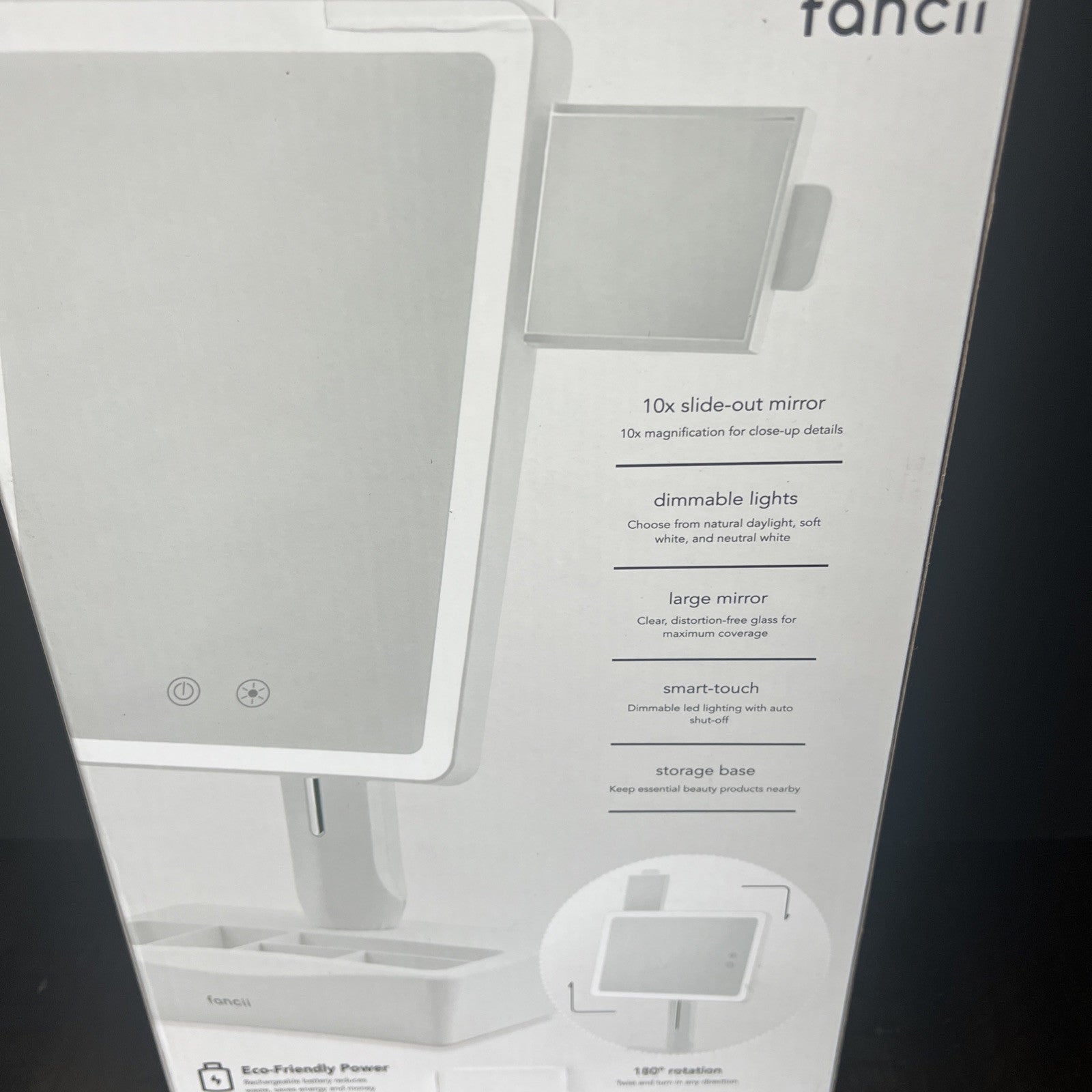 Fancii Gala2 Rechargeable Vanity Mirror White