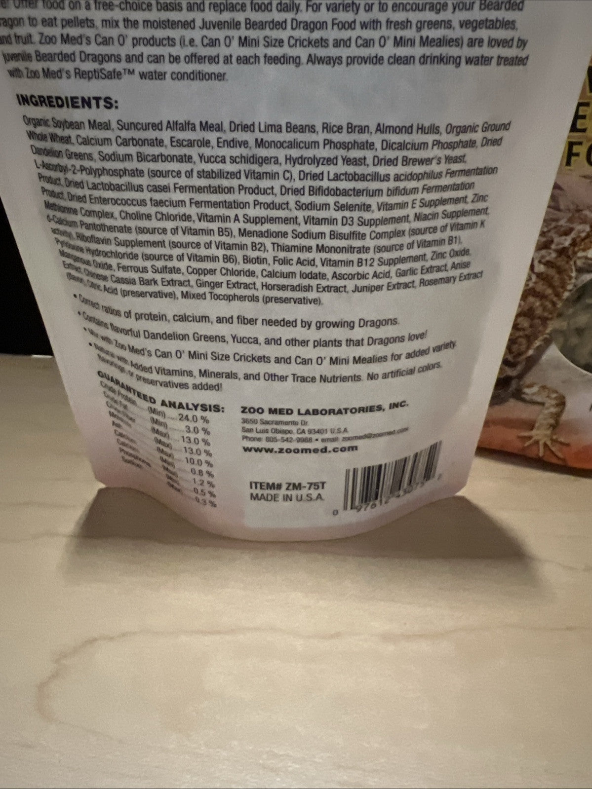 3pk Zoo Med Juvenile Bearded Dragon Food 2oz 02/1/2027