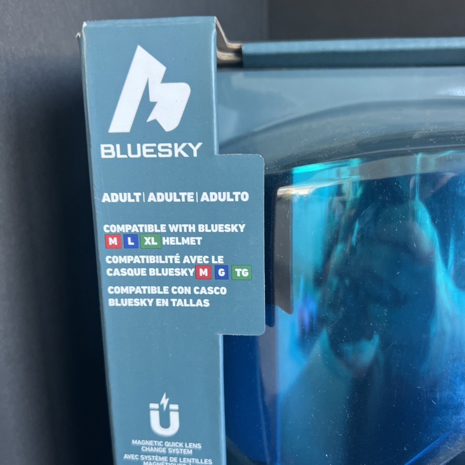 BLUESKY Adult Snow Goggles w/ Magnetic Quick Change Lens System, 2 Lenses, NIB