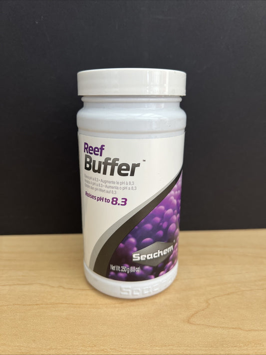 Seachem Reef Buffer 250 grams Powder Raise pH to 8.3 Live Coral Reef Aquariums
