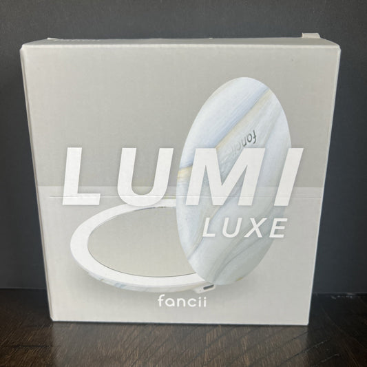 Fancii Lumi Luxe Compact LED Mirror With 10x/1x Magnification-Marble Stripe NIB