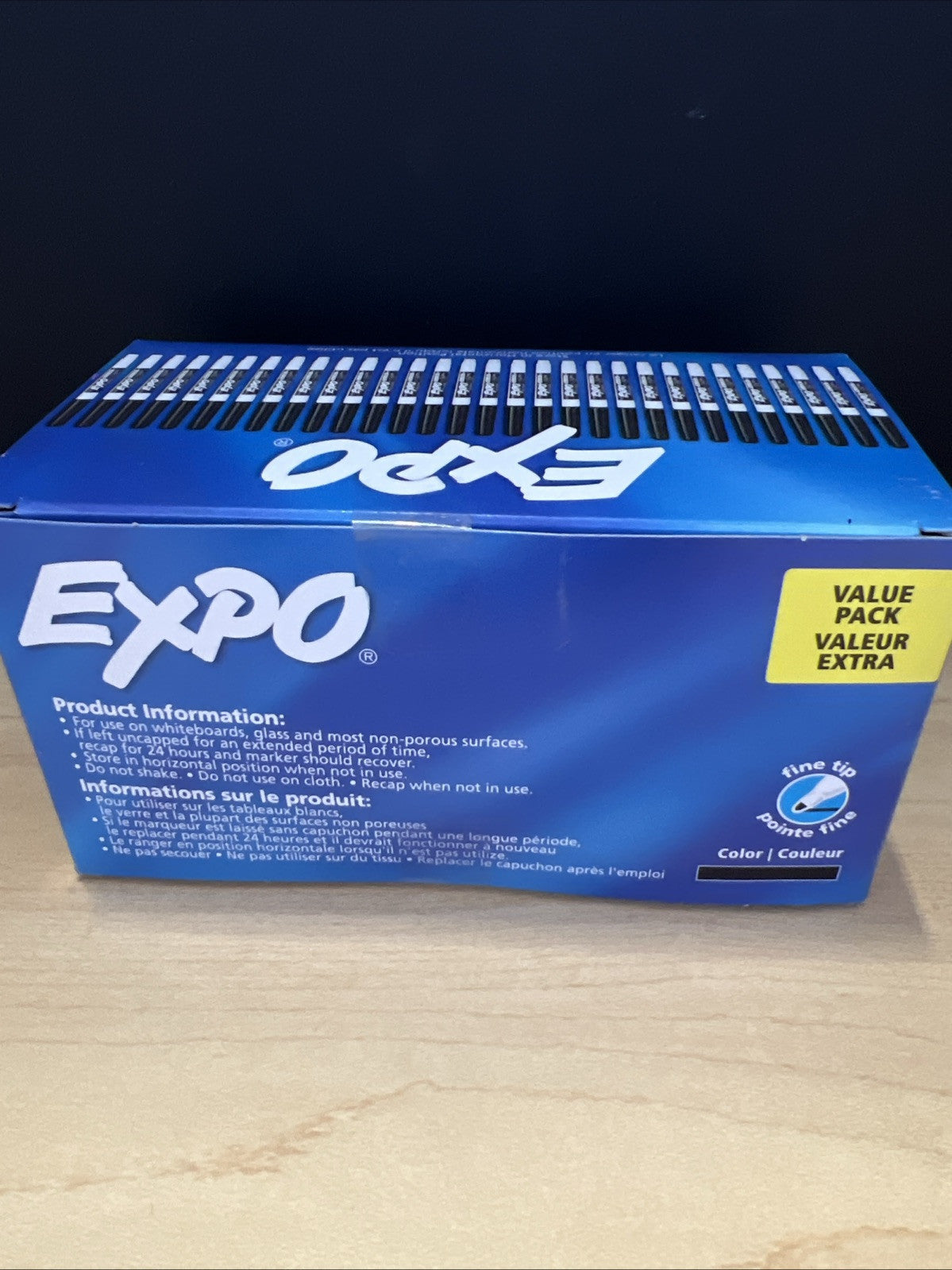 EXPO Low-Odor Dry-Erase Markers, Fine Point, Black, Pack Of 36