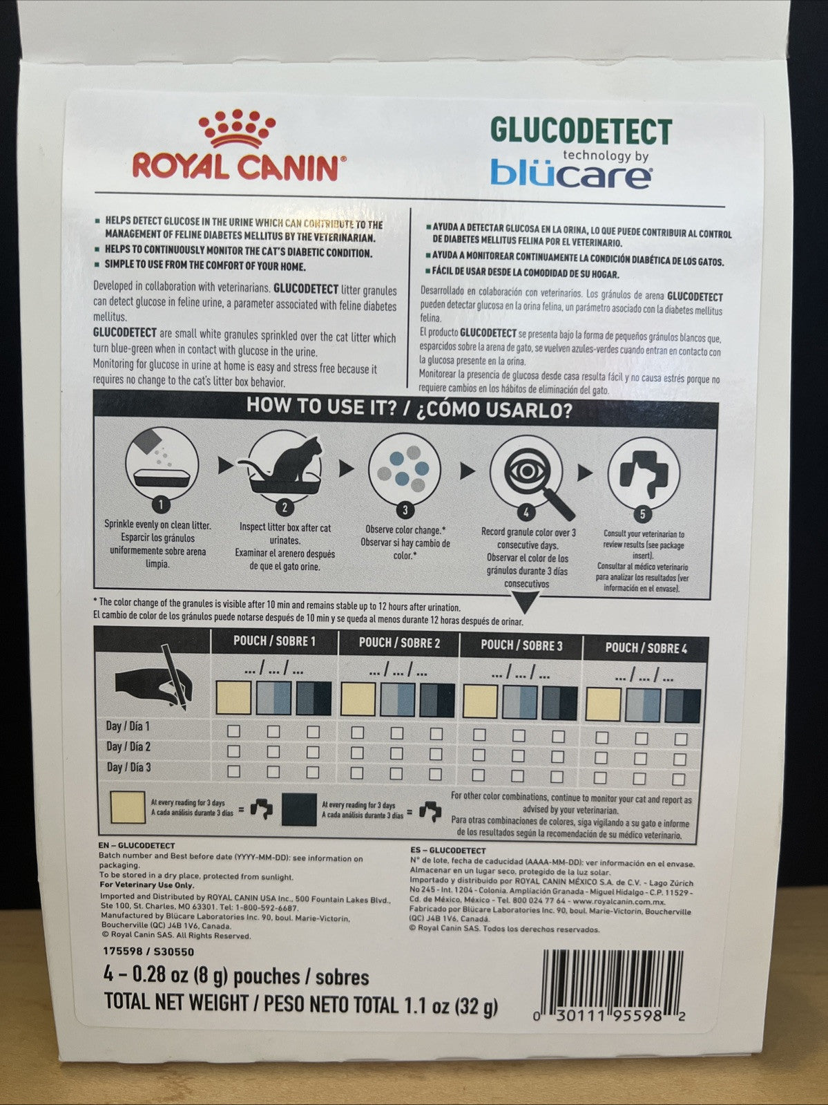 Royal Canin Gluco Detect Litter Granules With Blu Care Technology 4-0.28oz Pouch