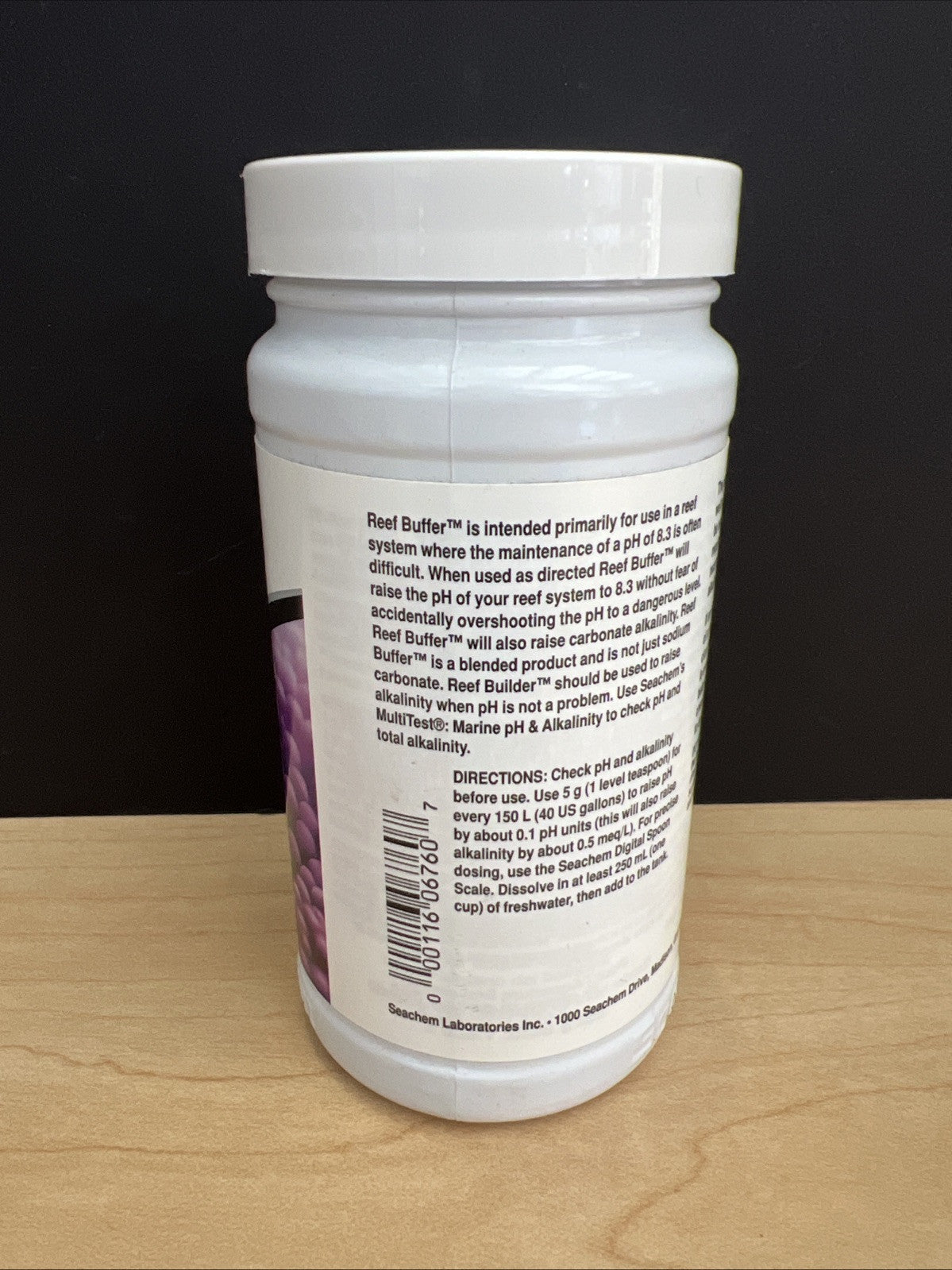 Seachem Reef Buffer 250 grams Powder Raise pH to 8.3 Live Coral Reef Aquariums