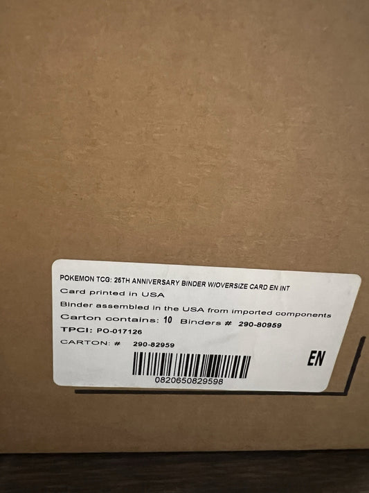 Pokémon Card 25th Anniversary First Partner Binder & Jumbo Pikachu Case (10)