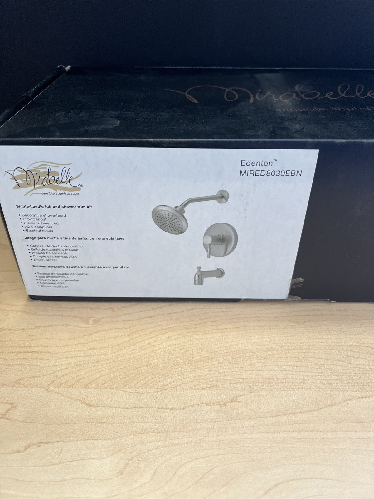 MIRABELLE MIRED8030EBN SINGLE-HANDLE TUB AND SHOWER TRIM KIT