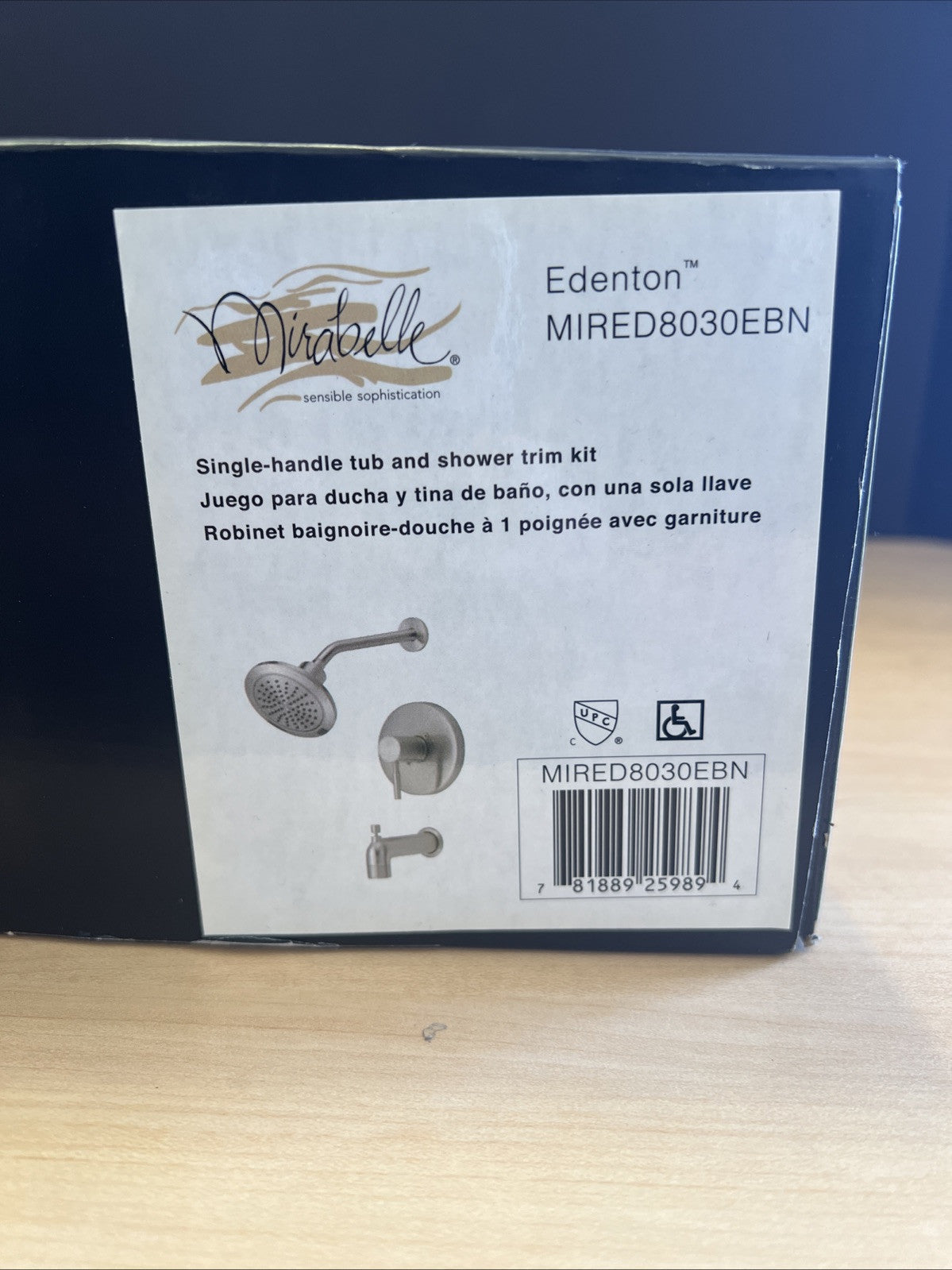 MIRABELLE MIRED8030EBN SINGLE-HANDLE TUB AND SHOWER TRIM KIT