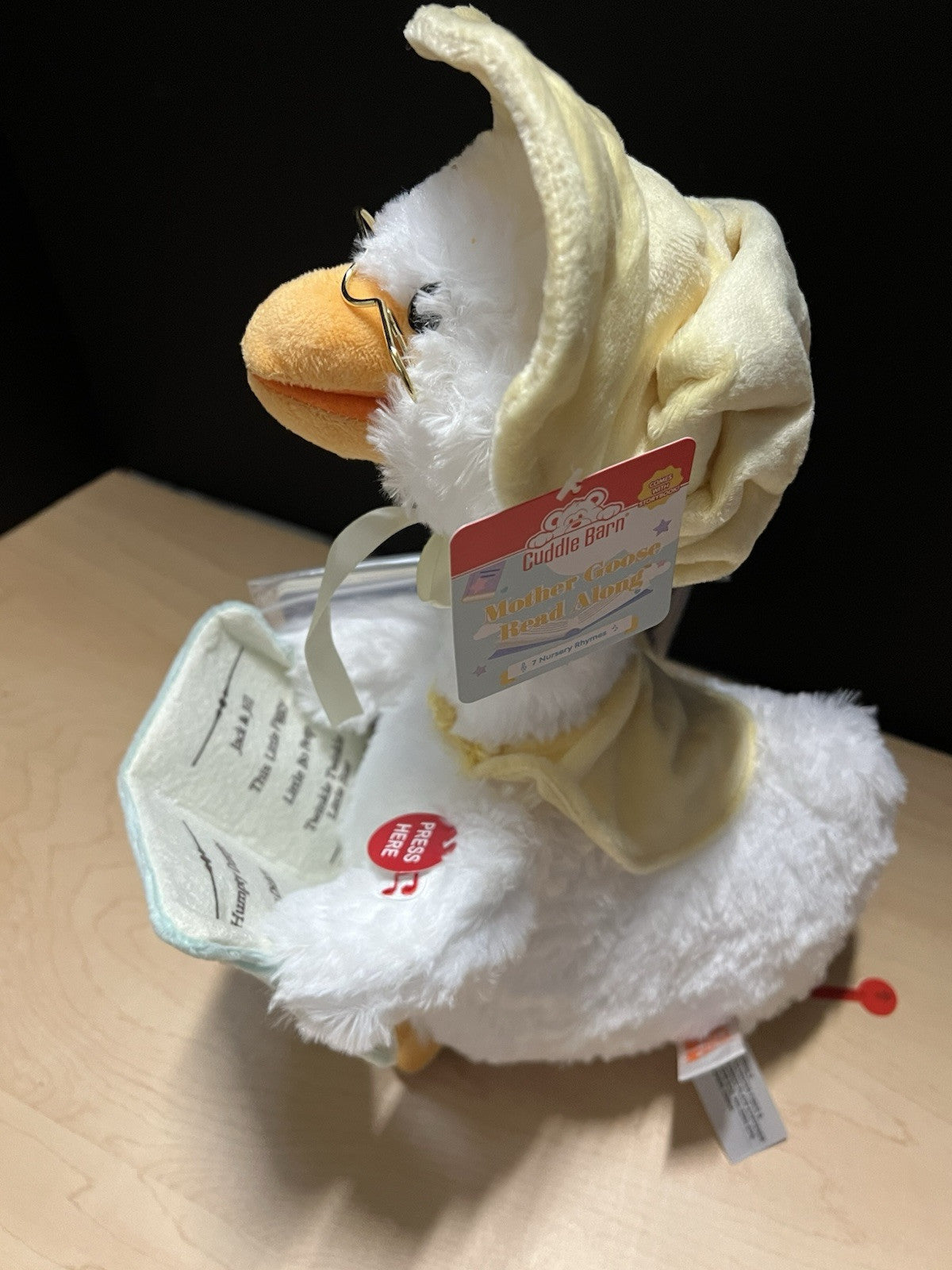 Cuddle Barn Mother Goose Animated Stuffed Animal Reads Nursery Rhymes, 14”+story