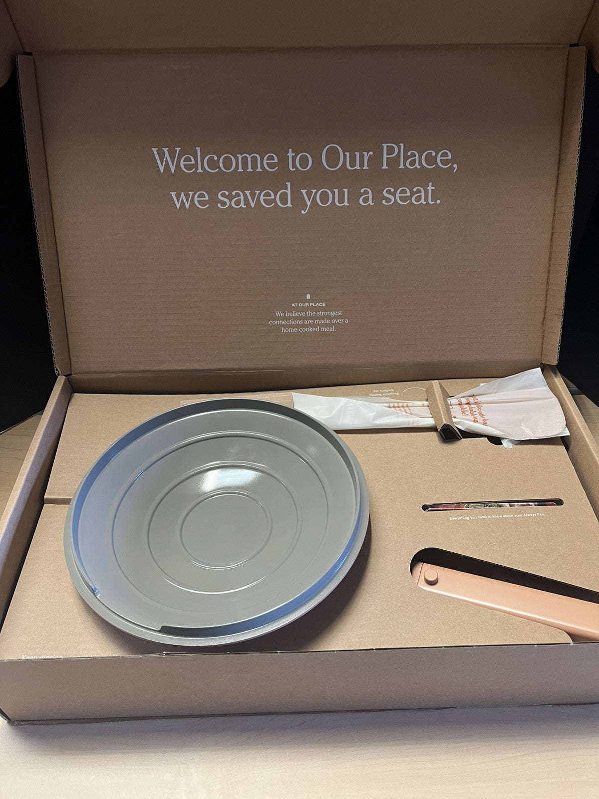 Our Place Always Pan 2.0 10.5” SPICE ROSE Nonstick Pan w Lid, Spatula, Basket