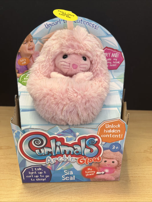 Curlimals Artic Glow Interactive, Animated, Talking, Giggling Toy Pet Sia Seal
