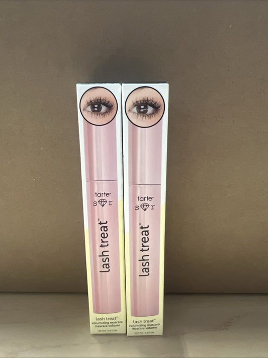 2pk Tarte Sugar Rush Lash Treat Volumizing Mascara BLACK 0.3 oz. /9ml New In Box