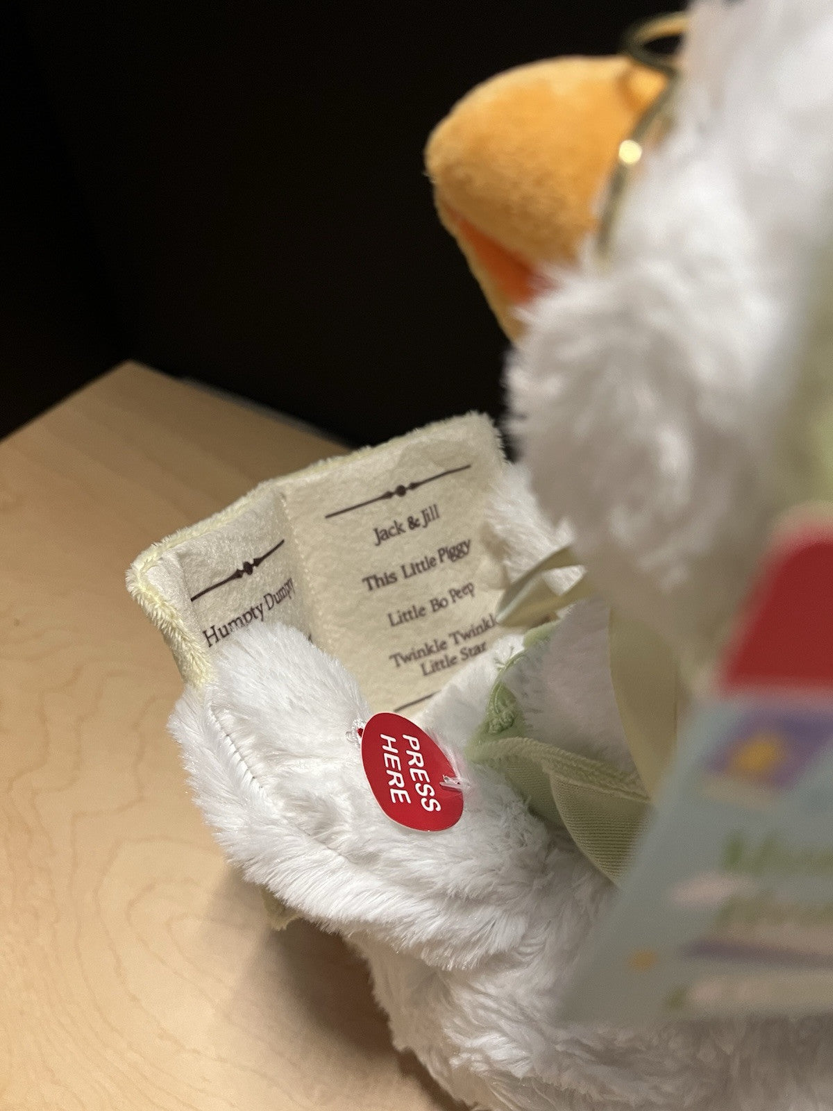 Cuddle Barn Mother Goose Animated Stuffed Animal Reads Nursery Rhymes, 14”+story