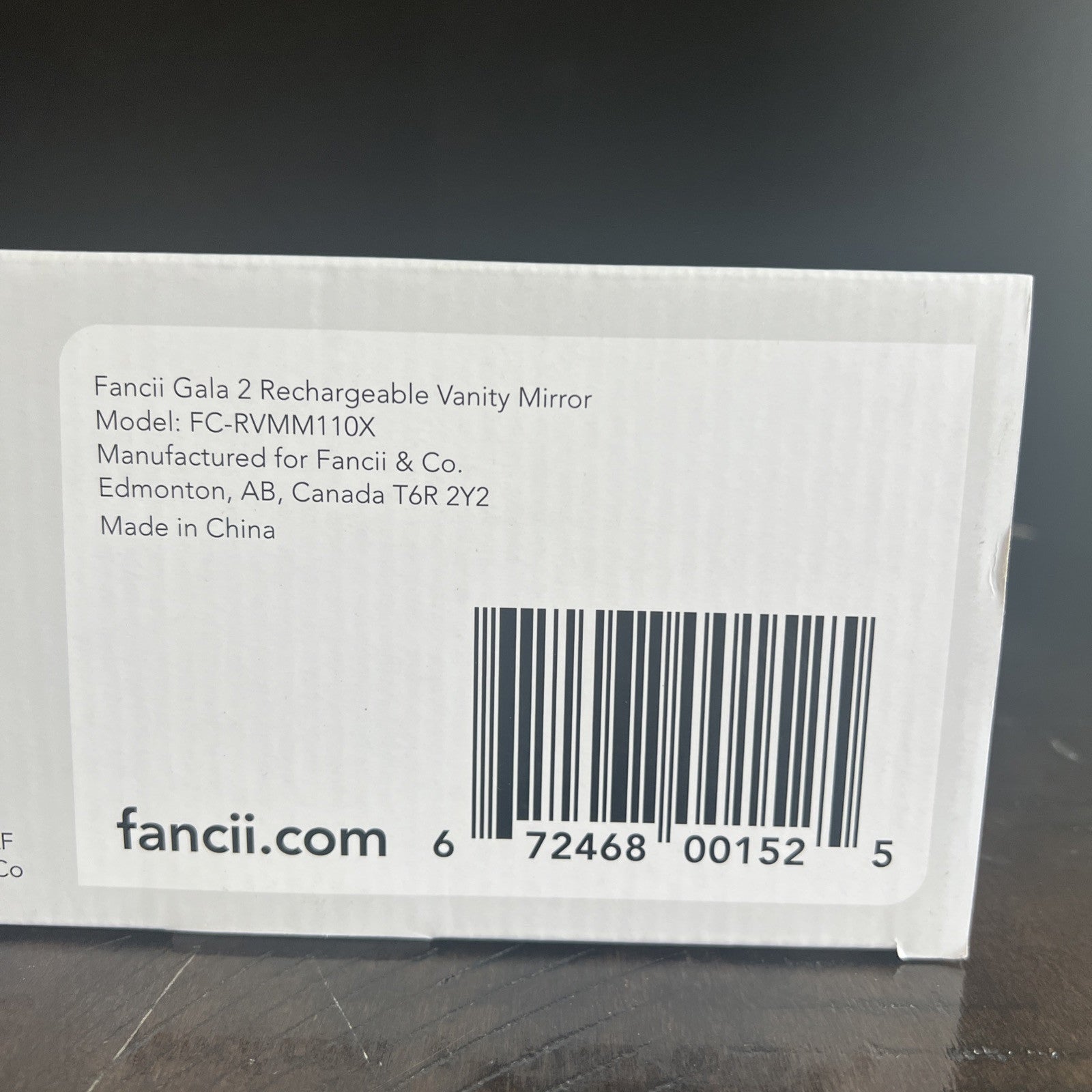 Fancii Gala2 Rechargeable Vanity Mirror White