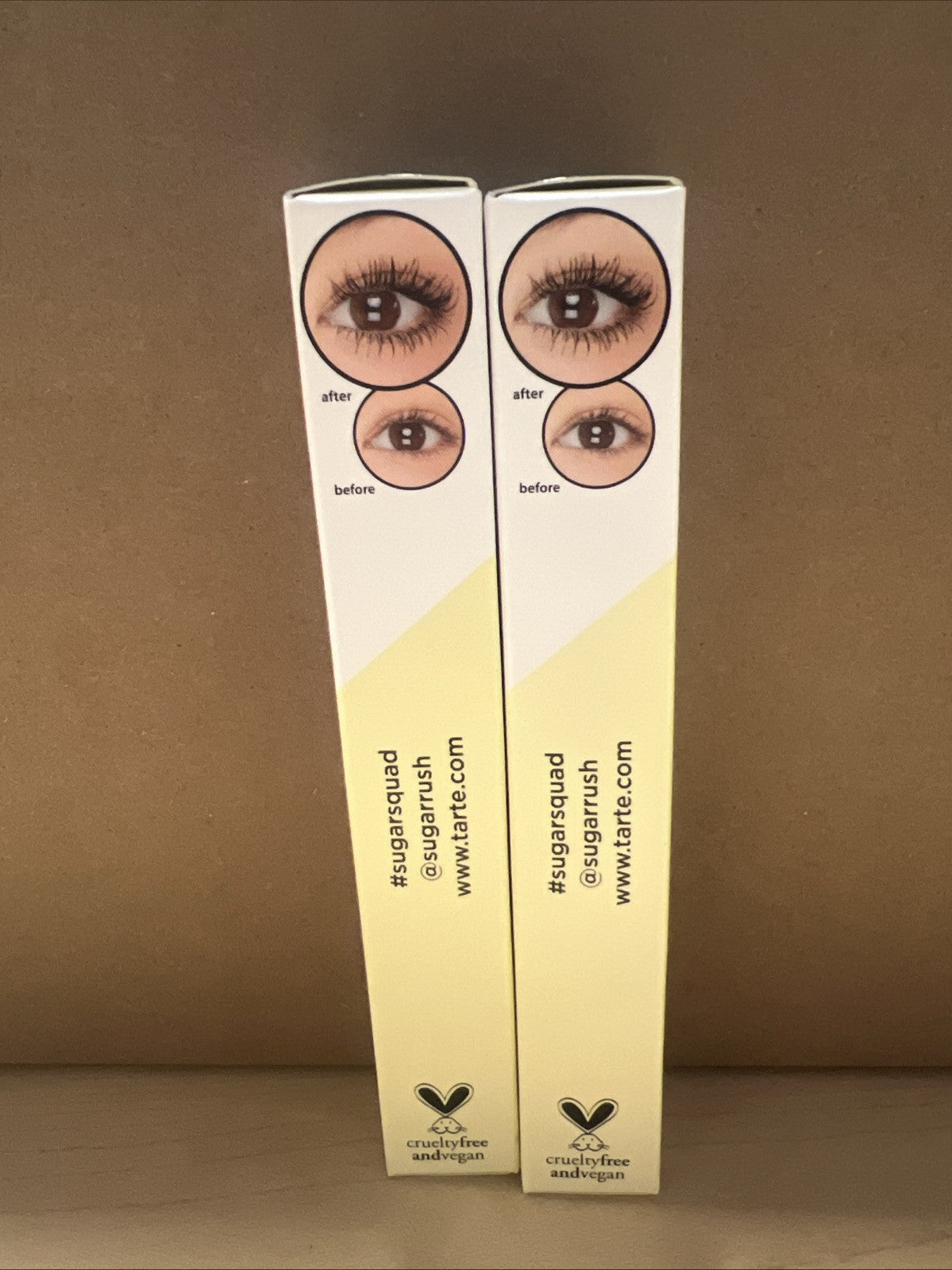 2pk Tarte Sugar Rush Lash Treat Volumizing Mascara BLACK 0.3 oz. /9ml New In Box