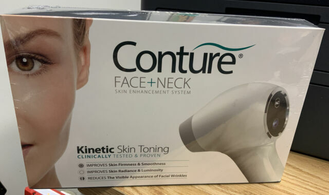 Conture Face+Neck Kinetic Skin Toning System. NEW SEALED. W/case & Serums (3).